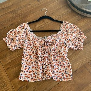 Crave Fame by Almost Famous peach floral top